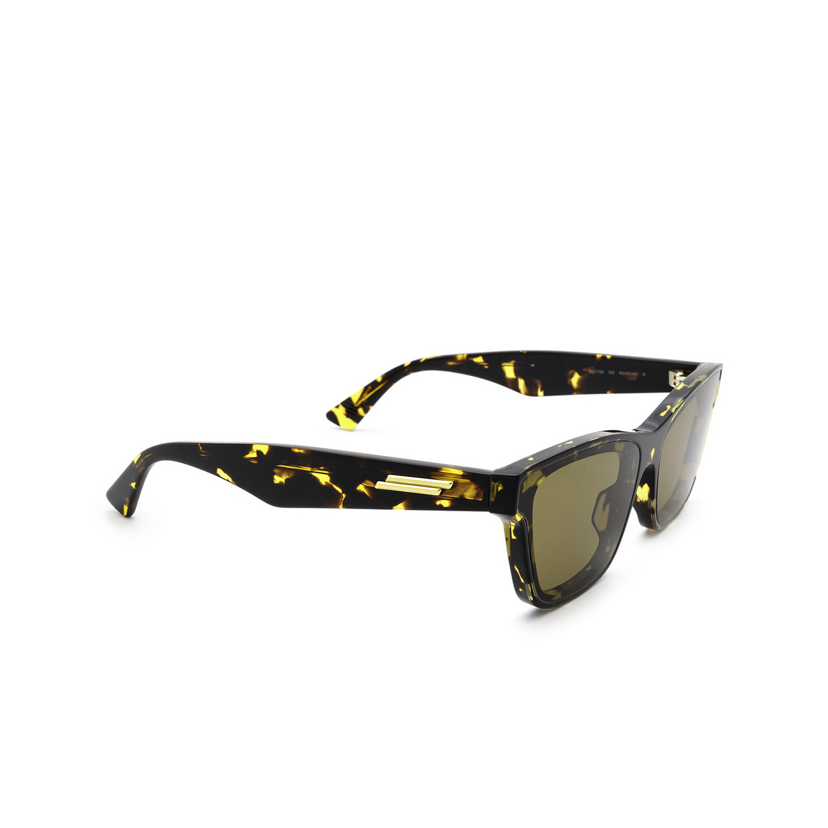 Bottega Veneta BV1119S Sunglasses 002 Havana - three-quarters view