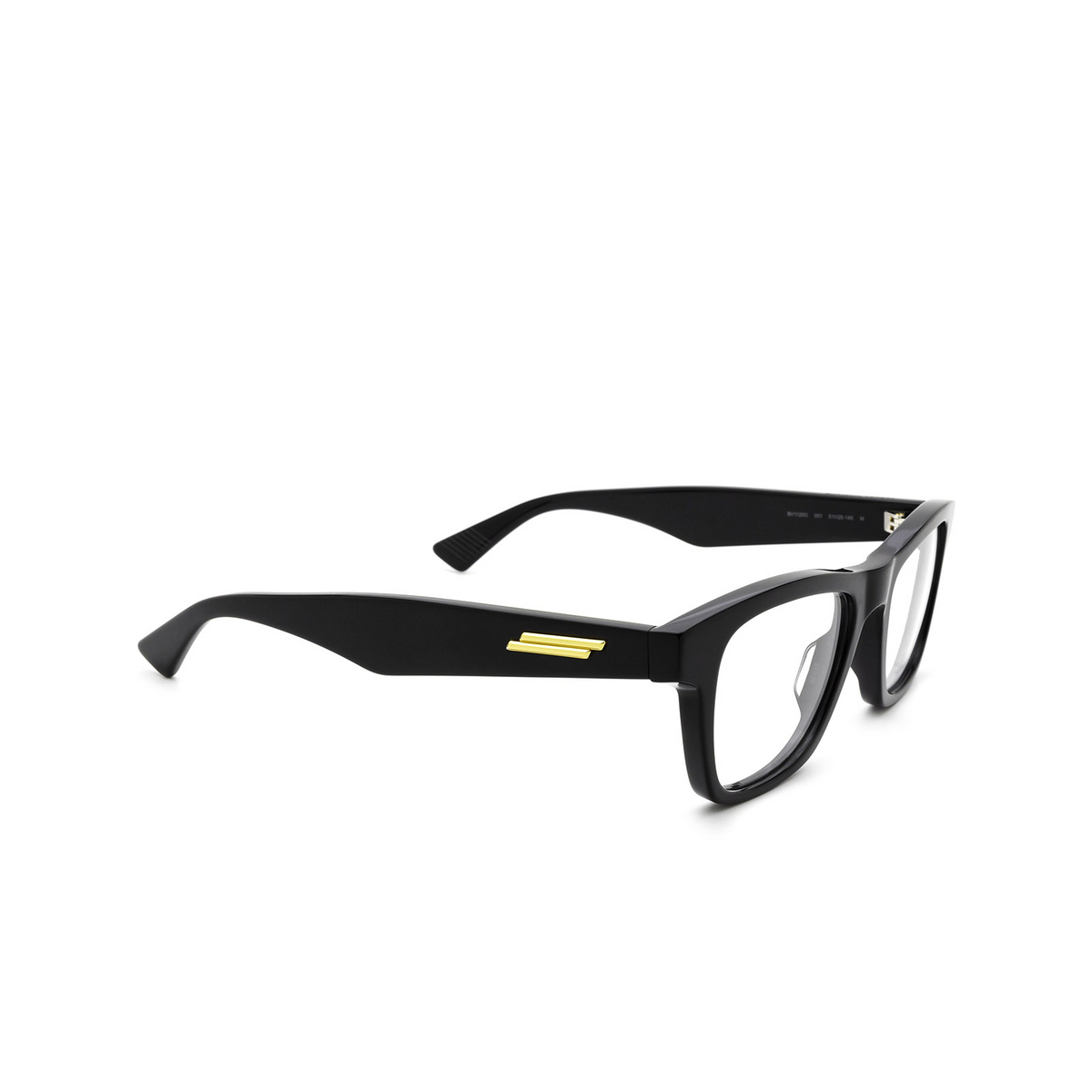 Occhiali da vista Bottega Veneta BV1120O 001 Black - tre quarti