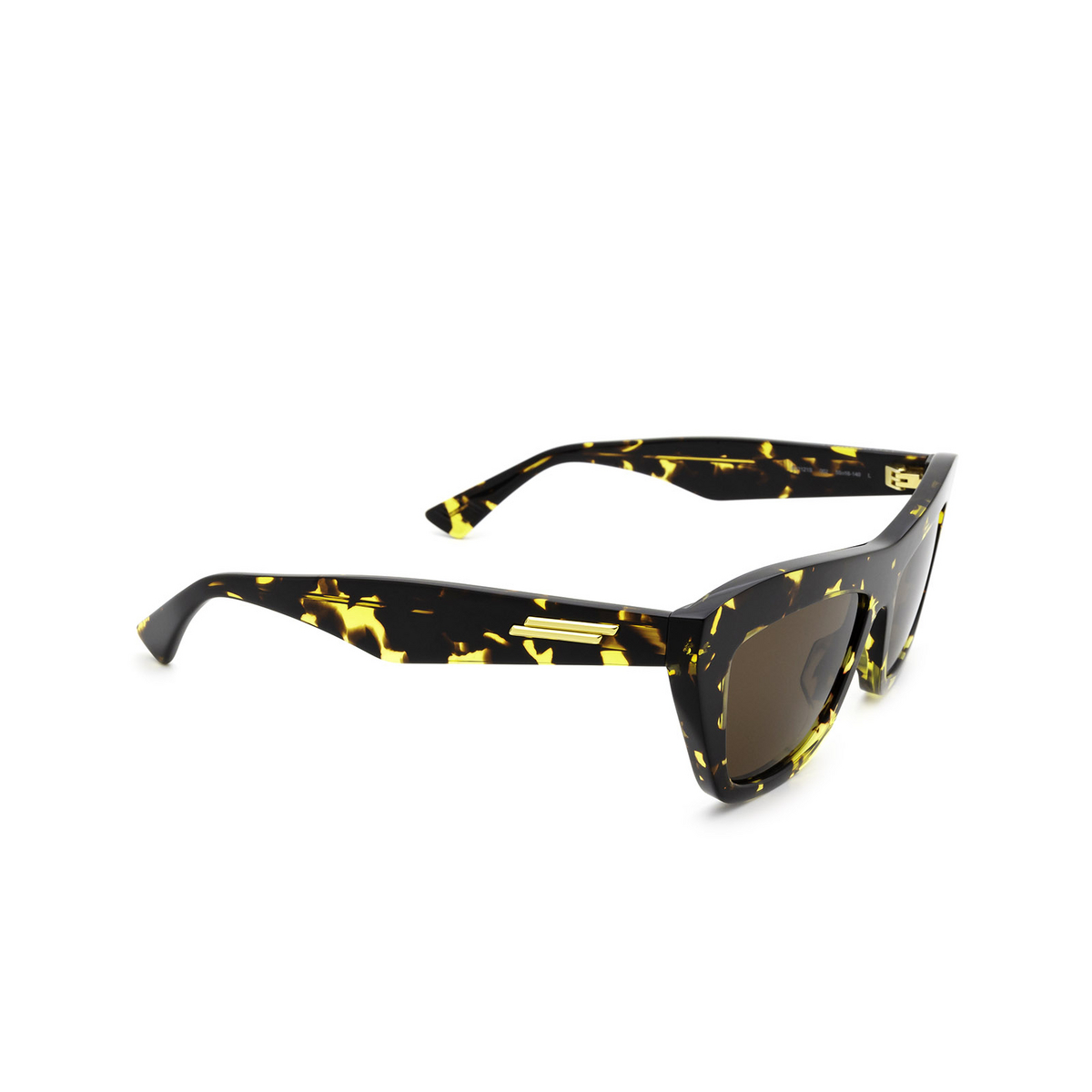 Bottega Veneta BV1121S Sunglasses 002 Havana - three-quarters view
