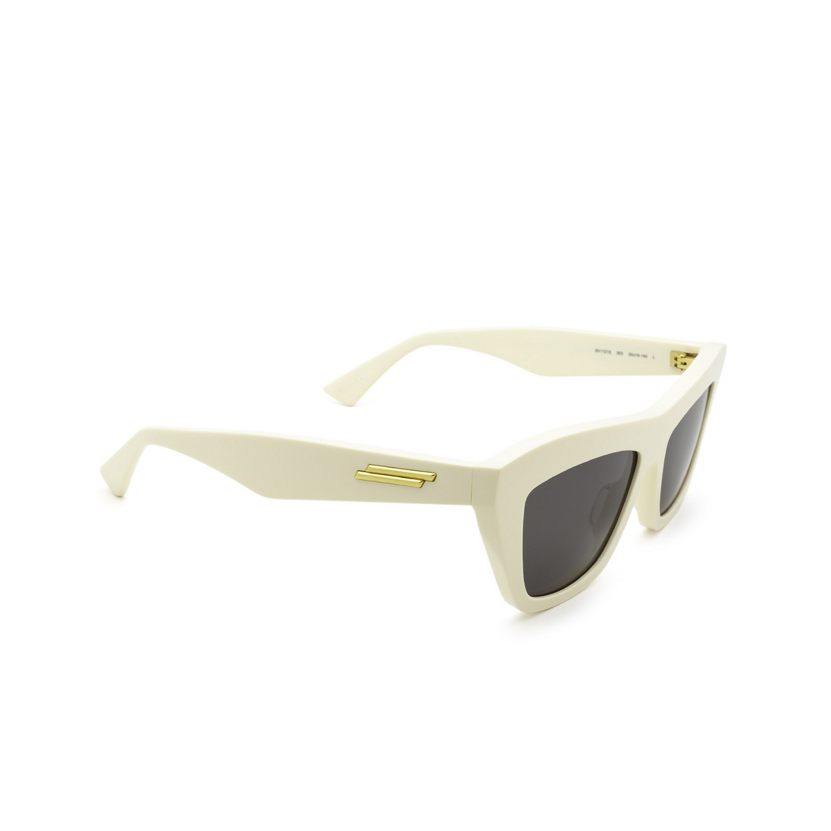 Bottega Veneta BV1121S Sunglasses 003 Ivory - three-quarters view