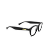 Bottega Veneta® Round Eyeglasses: BV1130O color Black 001 - product thumbnail 2/4.