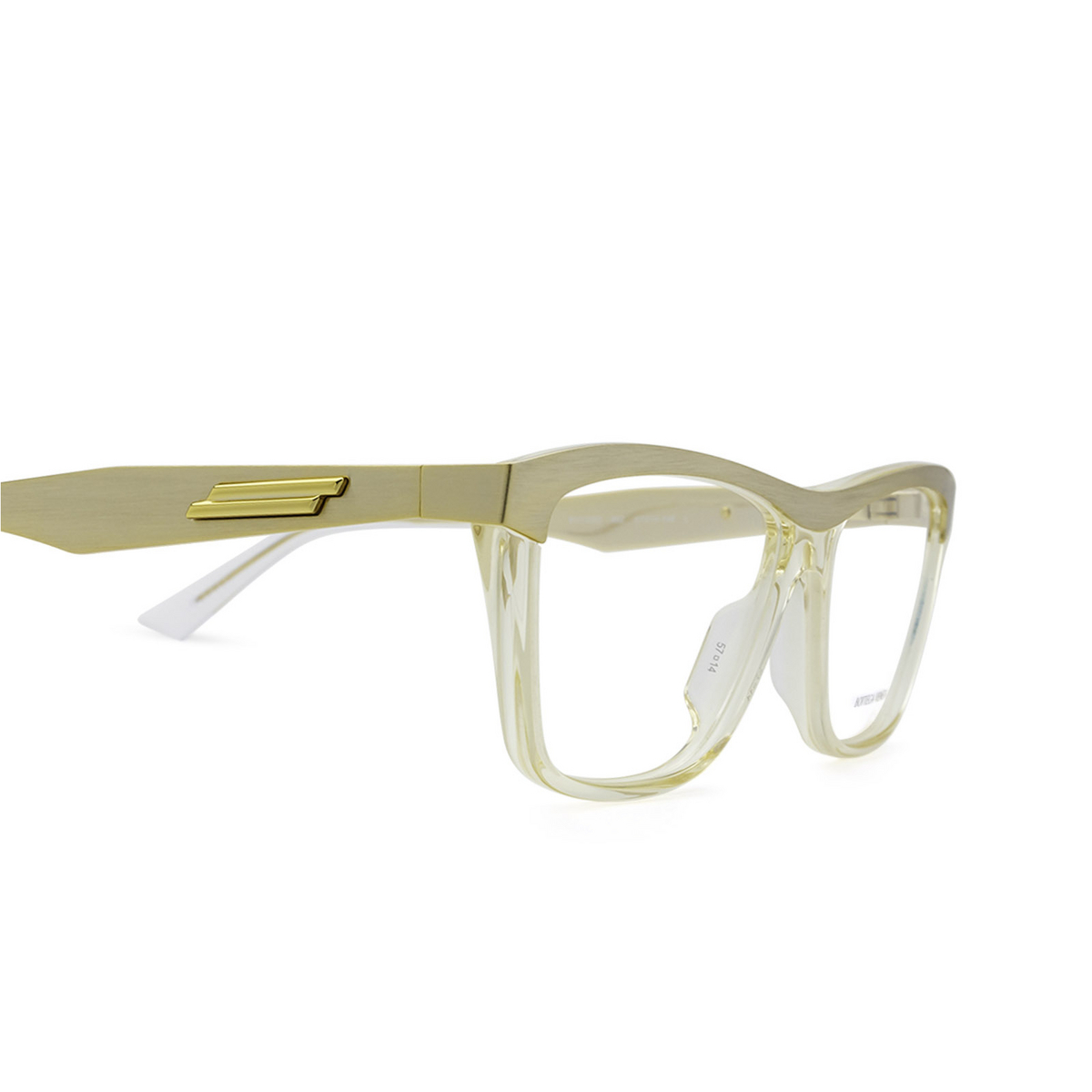 Occhiali da vista Bottega Veneta BV1133O 002 Gold & Transparent Beige - 3/5