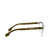 Burberry® Rectangle Eyeglasses: Alba BE1348 color Brushed Silver 1166 - product thumbnail 3/3.