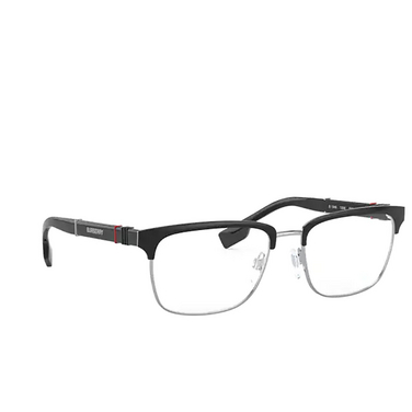 Burberry ALBA Eyeglasses 1306 silver / matte black - three-quarters view