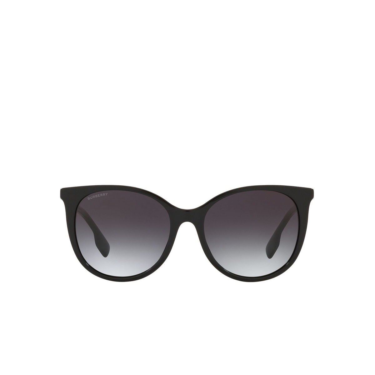 Burberry® Cat-eye Sunglasses: Alice BE4333 color Black 30018G - front view.