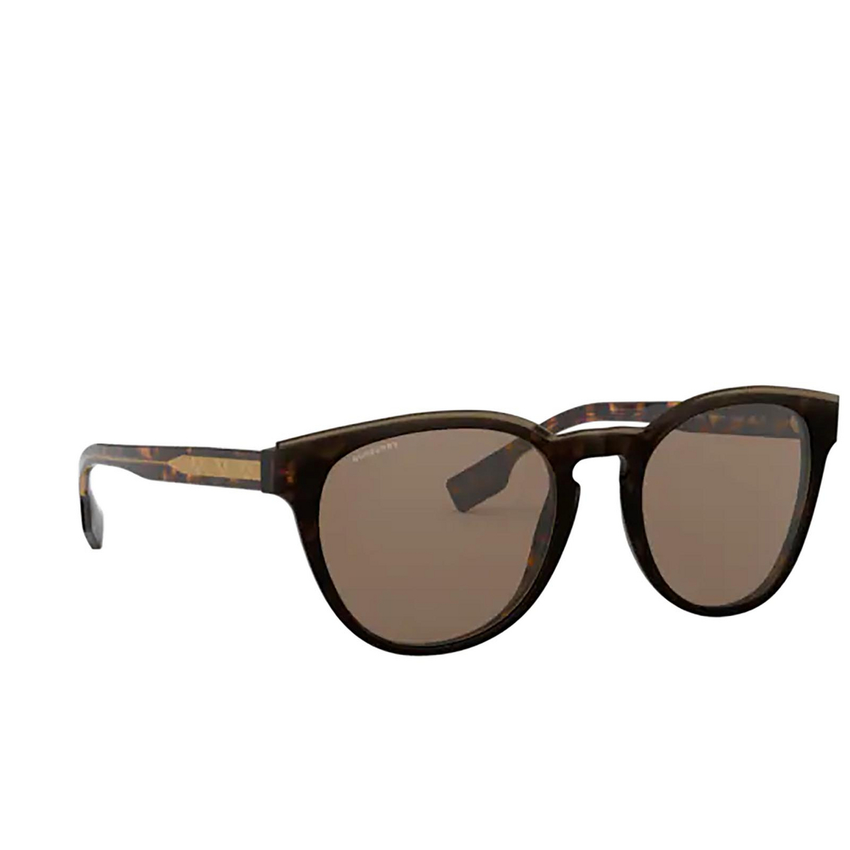 Burberry® Square Sunglasses: Bartlett BE4310 color Transparent Grey On Havana 385173 - product thumbnail 2/3.