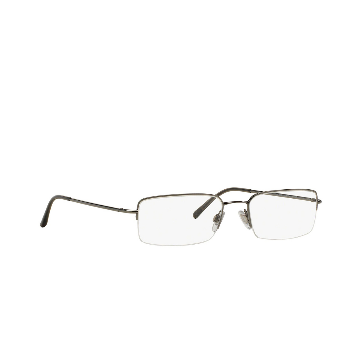 Burberry® Rectangle Eyeglasses: BE1068 color Gunmetal 1003 - three-quarters view.