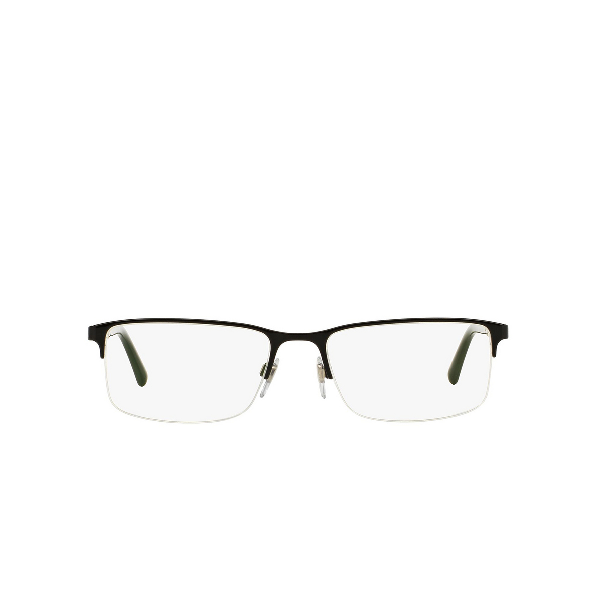 Burberry® Rectangle Eyeglasses: BE1282 color Black 1001 - front view.