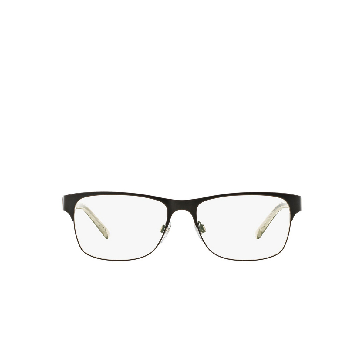 Burberry® Rectangle Eyeglasses: BE1289 color Matte Black 1007 - front view.