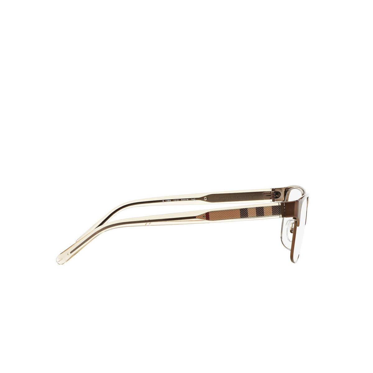 Burberry BE1289 Eyeglasses 1212 Brushed Brown - product thumbnail 3/4