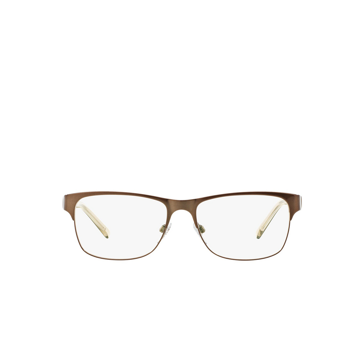 Burberry® Rectangle Eyeglasses: BE1289 color Brushed Brown 1212 - front view.