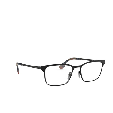 Burberry BE1332 Eyeglasses 1283 black rubber - three-quarters view