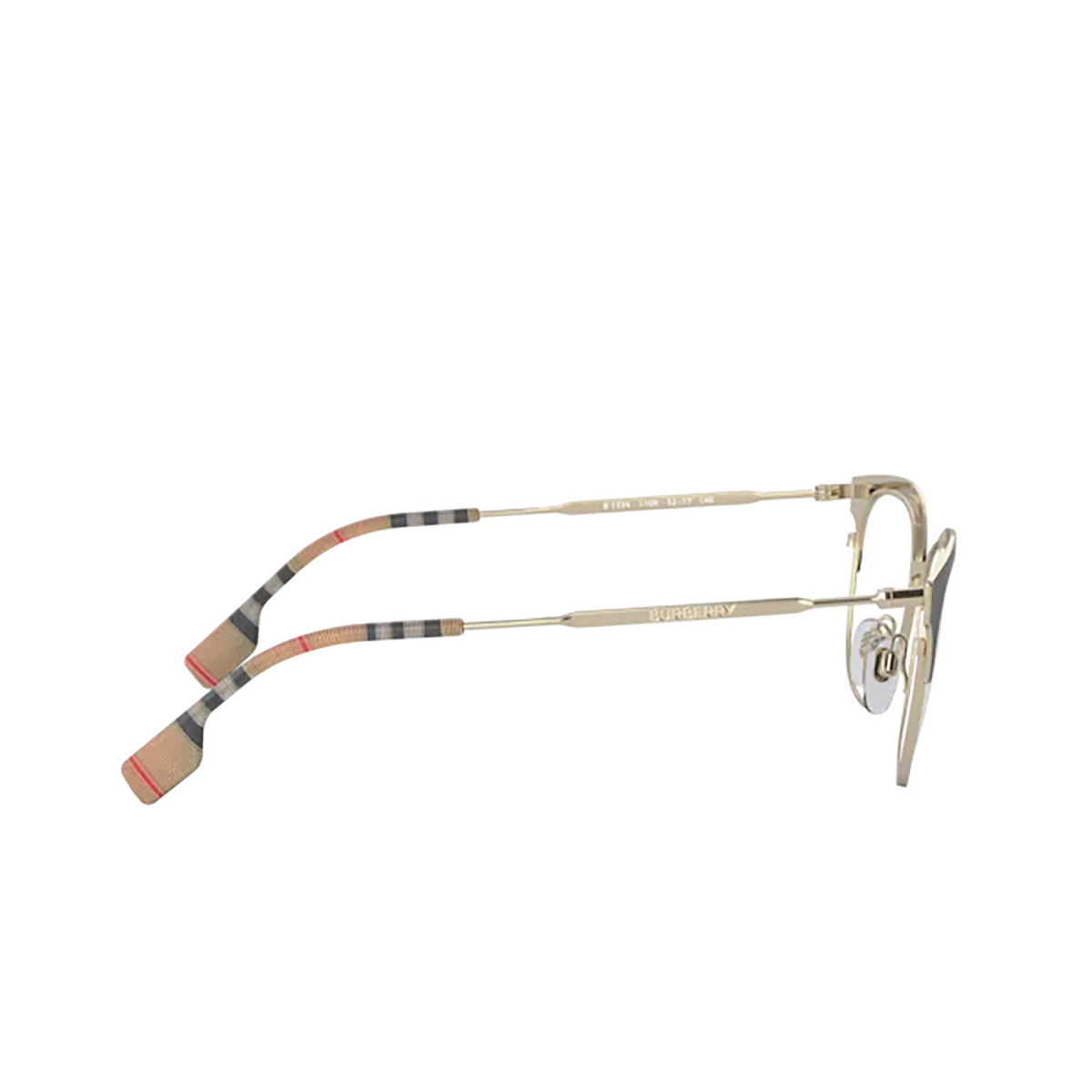 Burberry® Square Eyeglasses: BE1334 color Pale Gold / Black 1109 - product thumbnail 3/3.