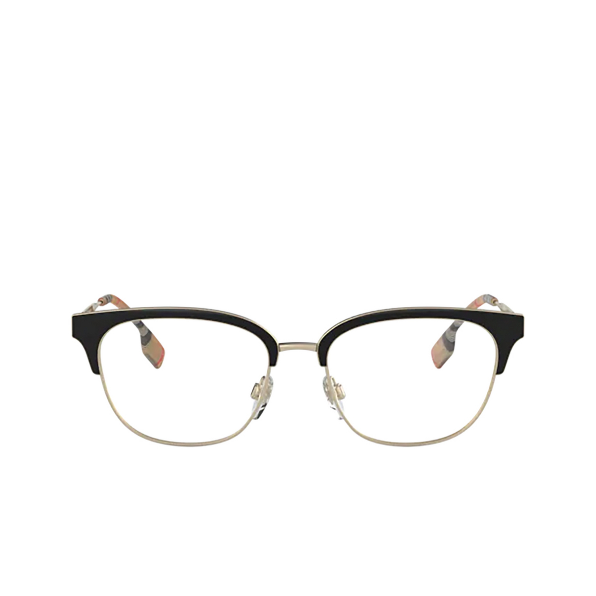 Burberry® Square Eyeglasses: BE1334 color Pale Gold / Black 1109 - 1/3.