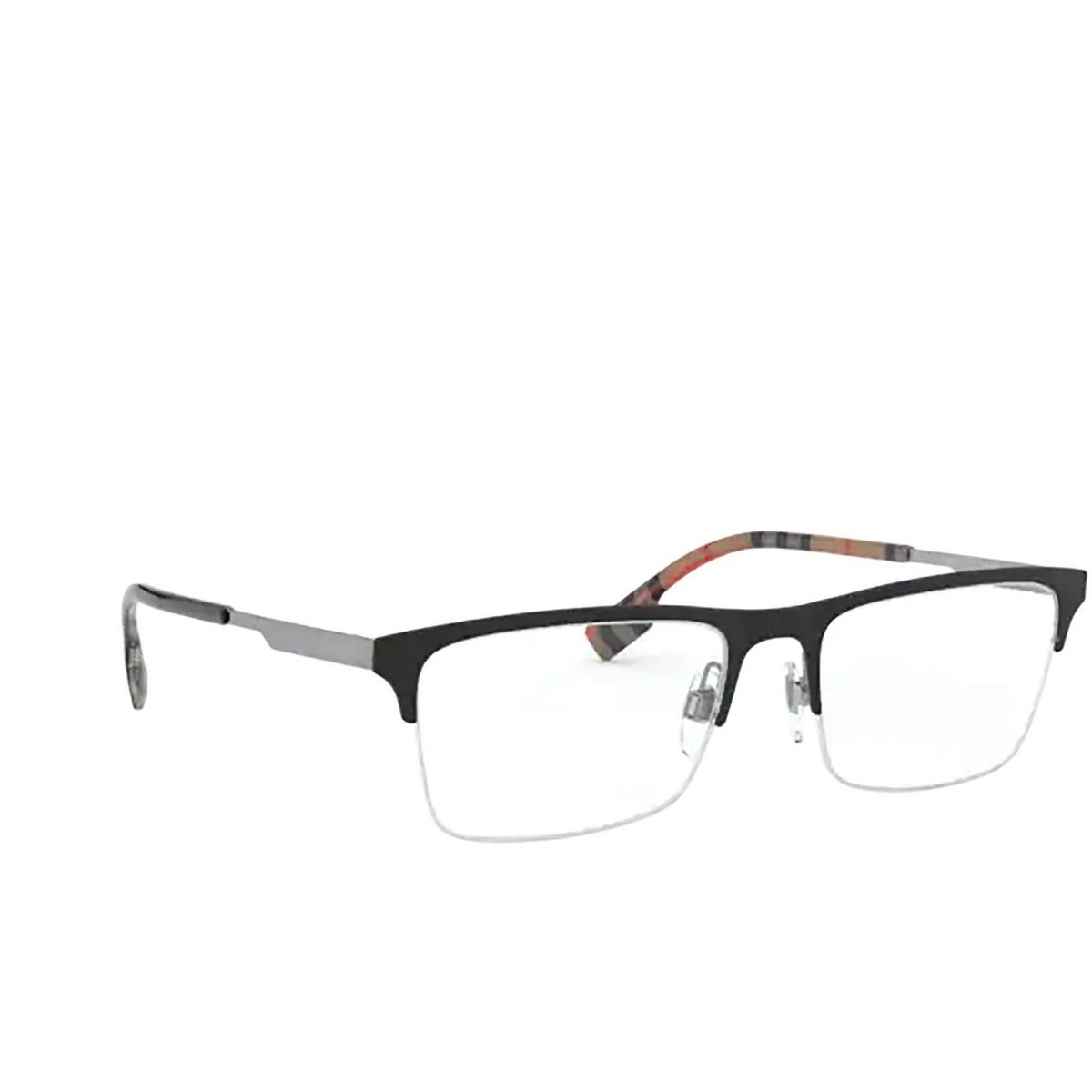 Burberry BRUNEL Eyeglasses 1003 Matte Black - three-quarters view
