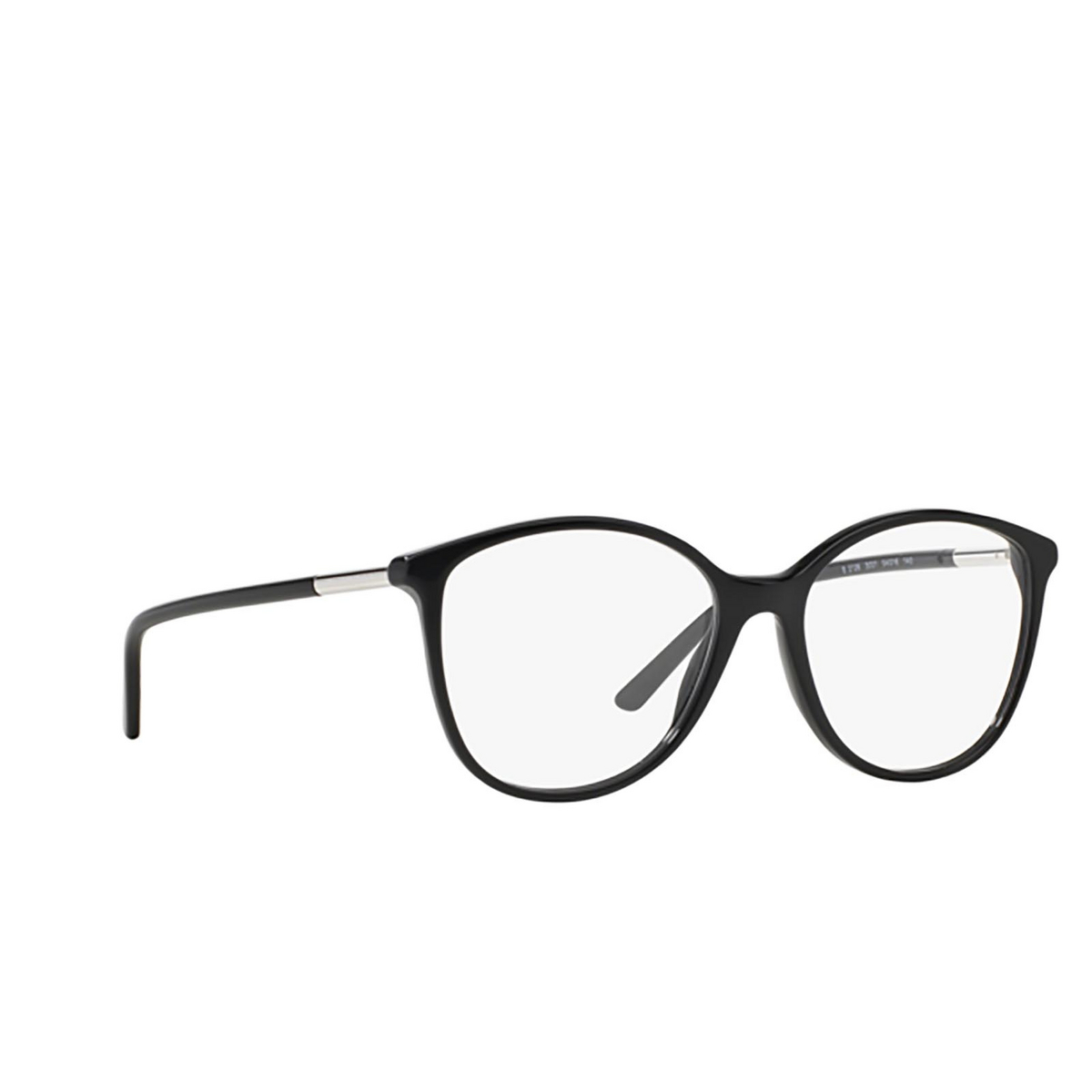 Burberry BE2128 Eyeglasses 3001 Black - three-quarters view