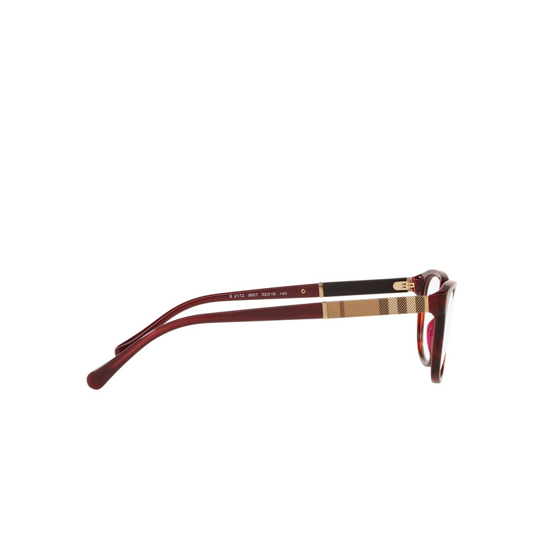 Burberry BE2172 Eyeglasses 3657 top havana on bordeaux - 3/4