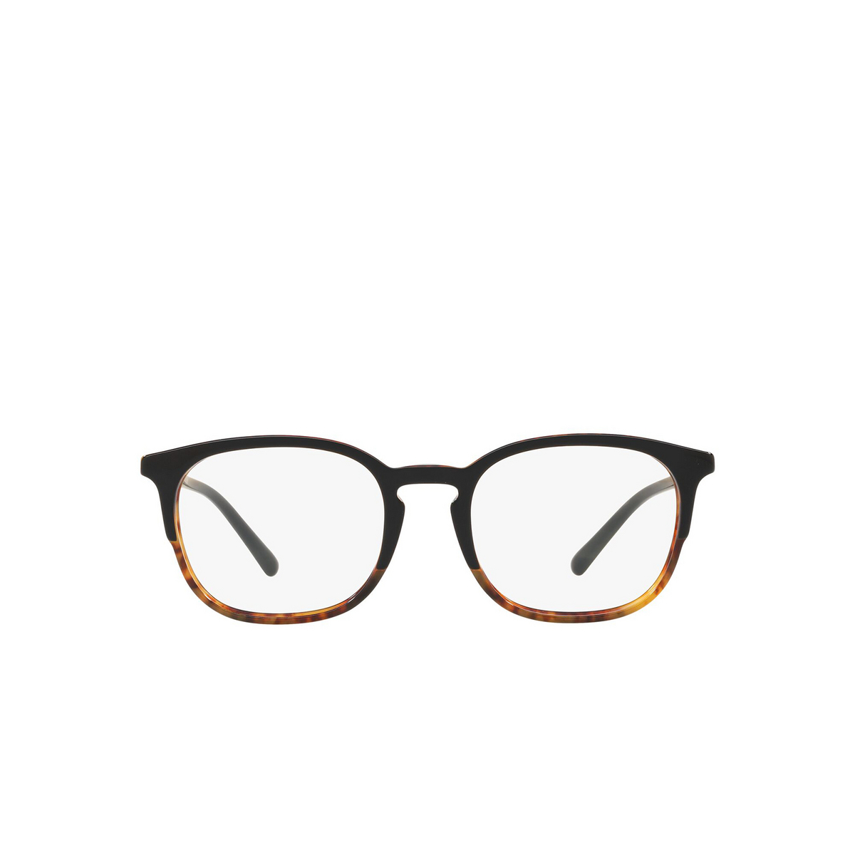 Burberry® Square Eyeglasses: BE2272 color Top Black On Havana 3721 - front view.
