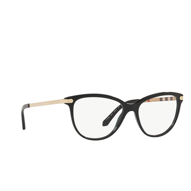 Burberry BE2280 Eyeglasses 3001 black - three-quarters view