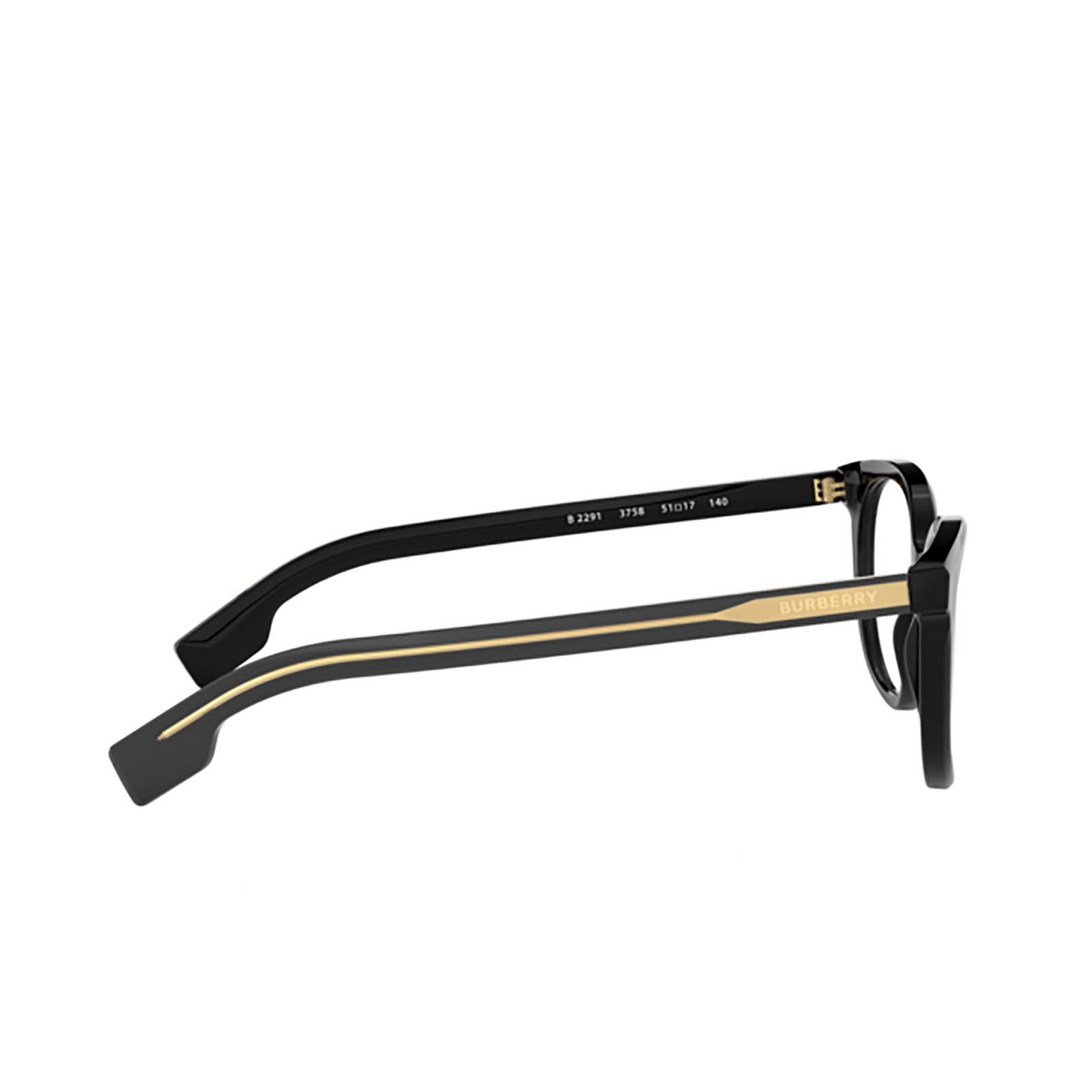 Burberry BE2291 Eyeglasses 3758 Black - product thumbnail 3/4