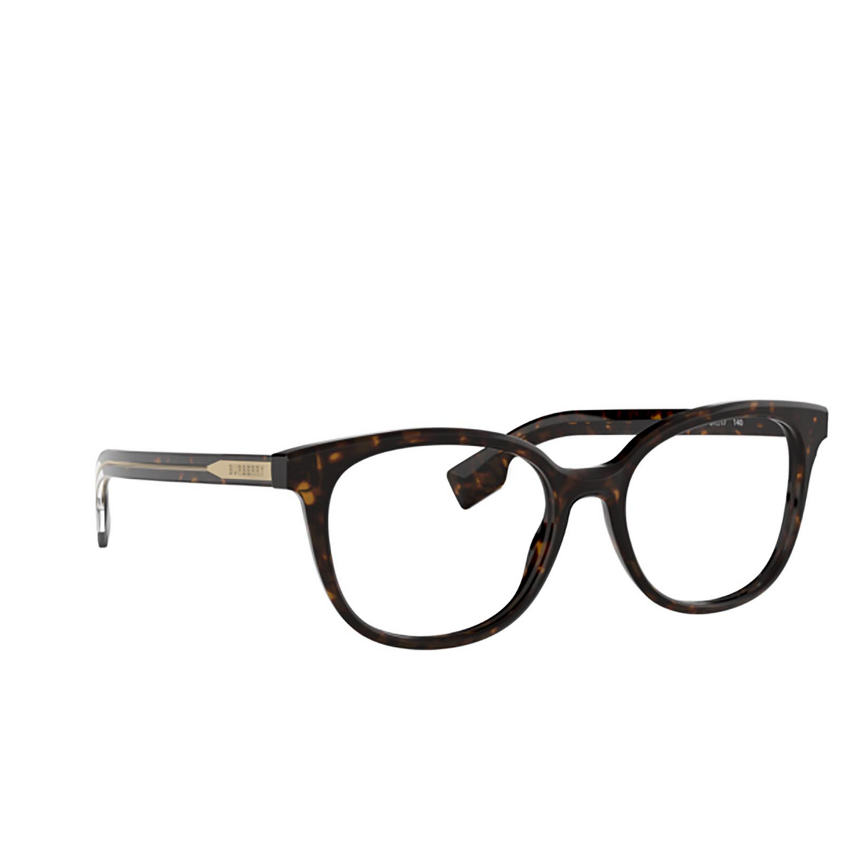 Burberry BE2291 Eyeglasses 3762 Dark Havana - three-quarters view