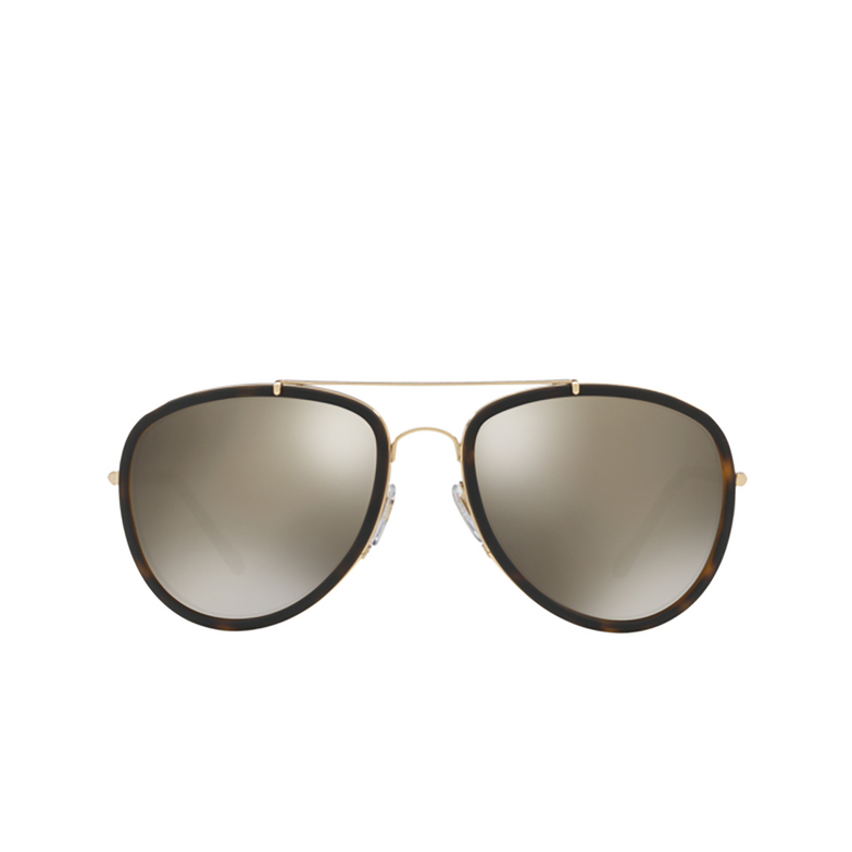 Burberry BE3090Q Sunglasses 10525A brushed gold / mt dark havana - 1/4