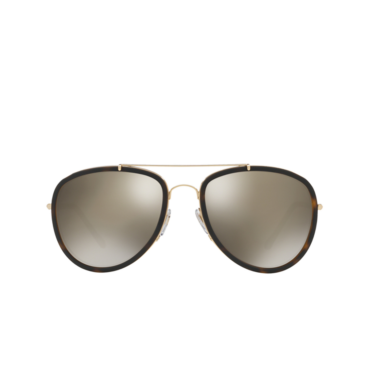 Burberry BE3090Q Sunglasses 10525A Brushed Gold / Mt Dark Havana - front view