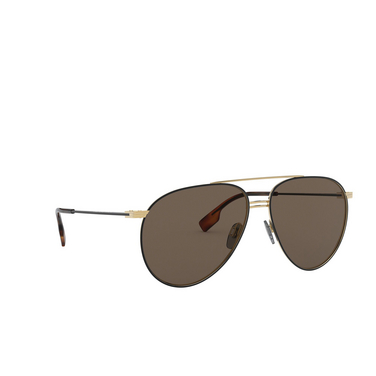 Burberry BE3108 Sunglasses 1293/3 gold / matte black - three-quarters view