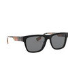 Burberry BE4293 Sunglasses 380687 top black on vintage check - product thumbnail 2/4