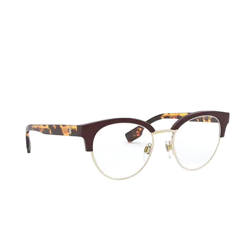 Burberry BIRCH Eyeglasses 3869 bordeaux / pale gold - 2/4