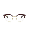 Burberry BIRCH Eyeglasses 3869 bordeaux / pale gold - product thumbnail 1/4