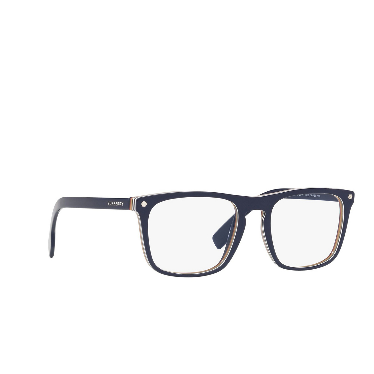 Burberry BOLTON Eyeglasses 3799 Blue - three-quarters view