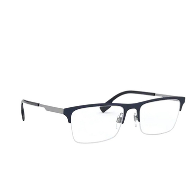 Burberry BRUNEL Eyeglasses 1274 matte blue - three-quarters view