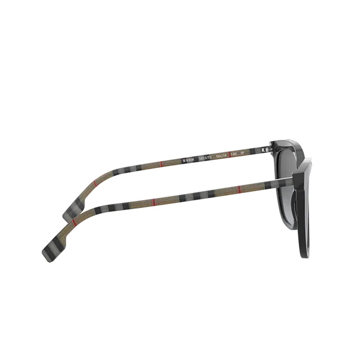 Burberry CLARE Sunglasses 3853T3 Black - three-quarters view