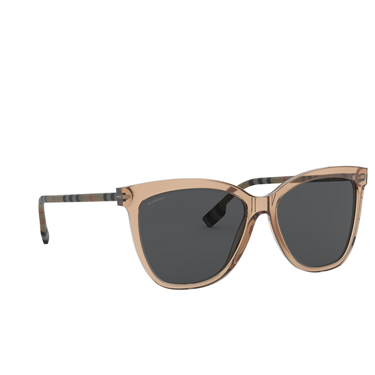 Burberry CLARE Sunglasses 385687 TRANSPARENT BROWN - three-quarters view