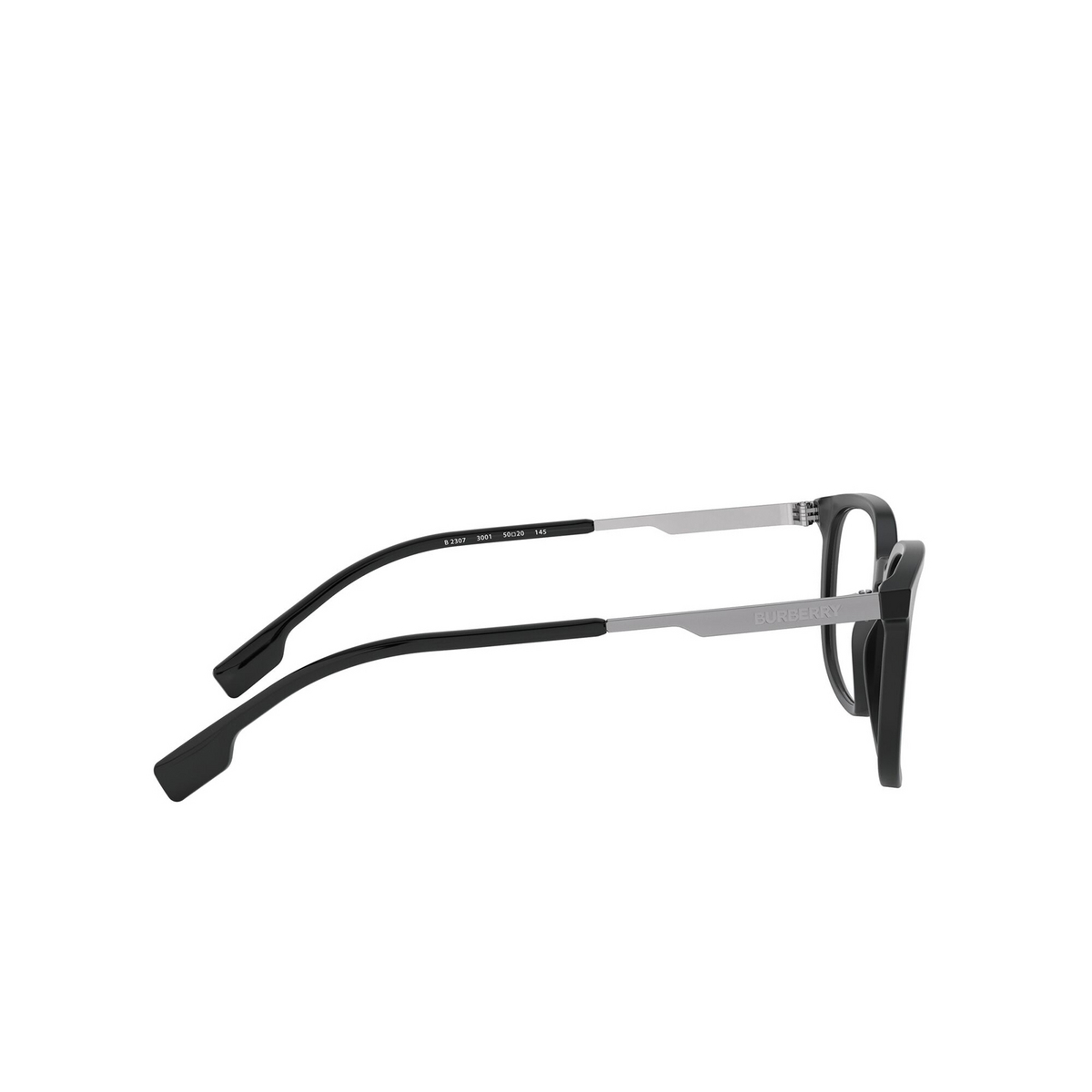Burberry® Square Eyeglasses: Compton BE2307 color Black 3001 - 3/3.