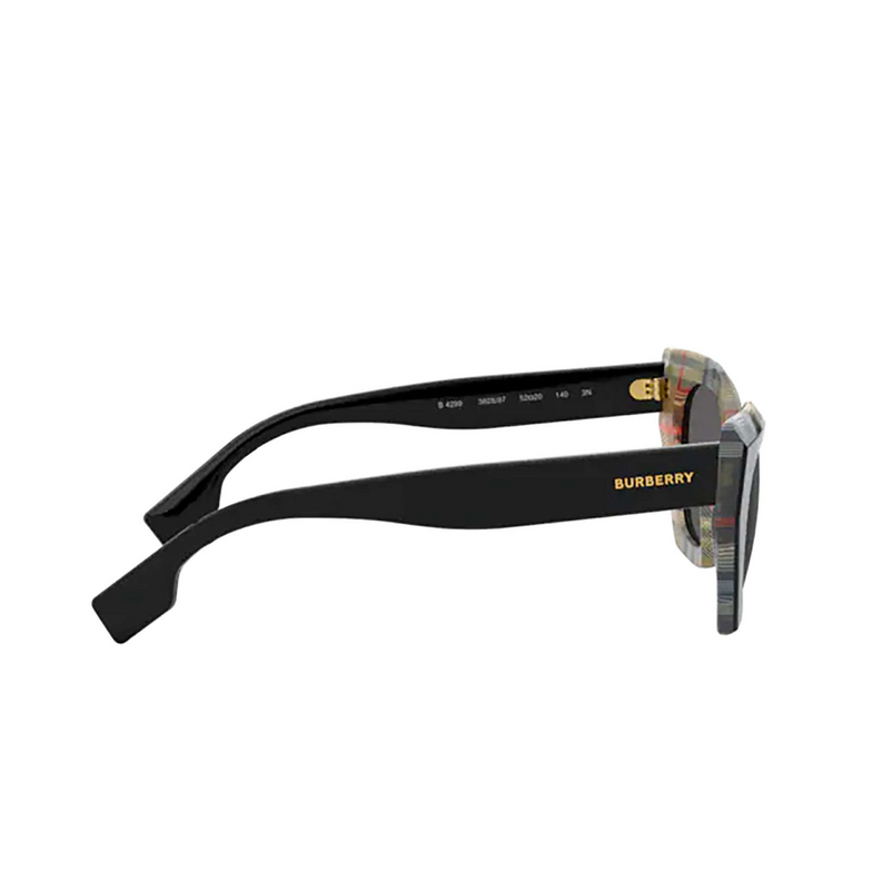 Burberry CRESSY Sunglasses 382887 top black on vintage check - 3/4