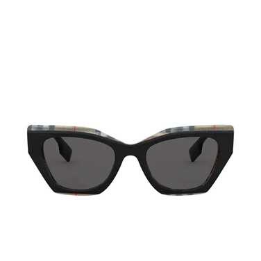 Burberry CRESSY Sunglasses 382887 top black on vintage check - front view