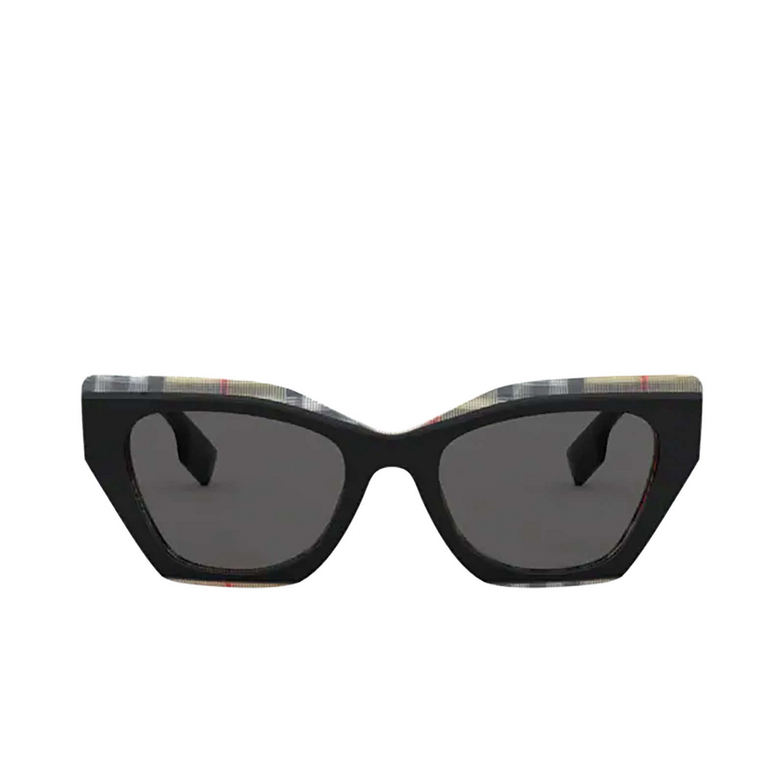 Burberry CRESSY Sunglasses 382887 top black on vintage check - 1/4