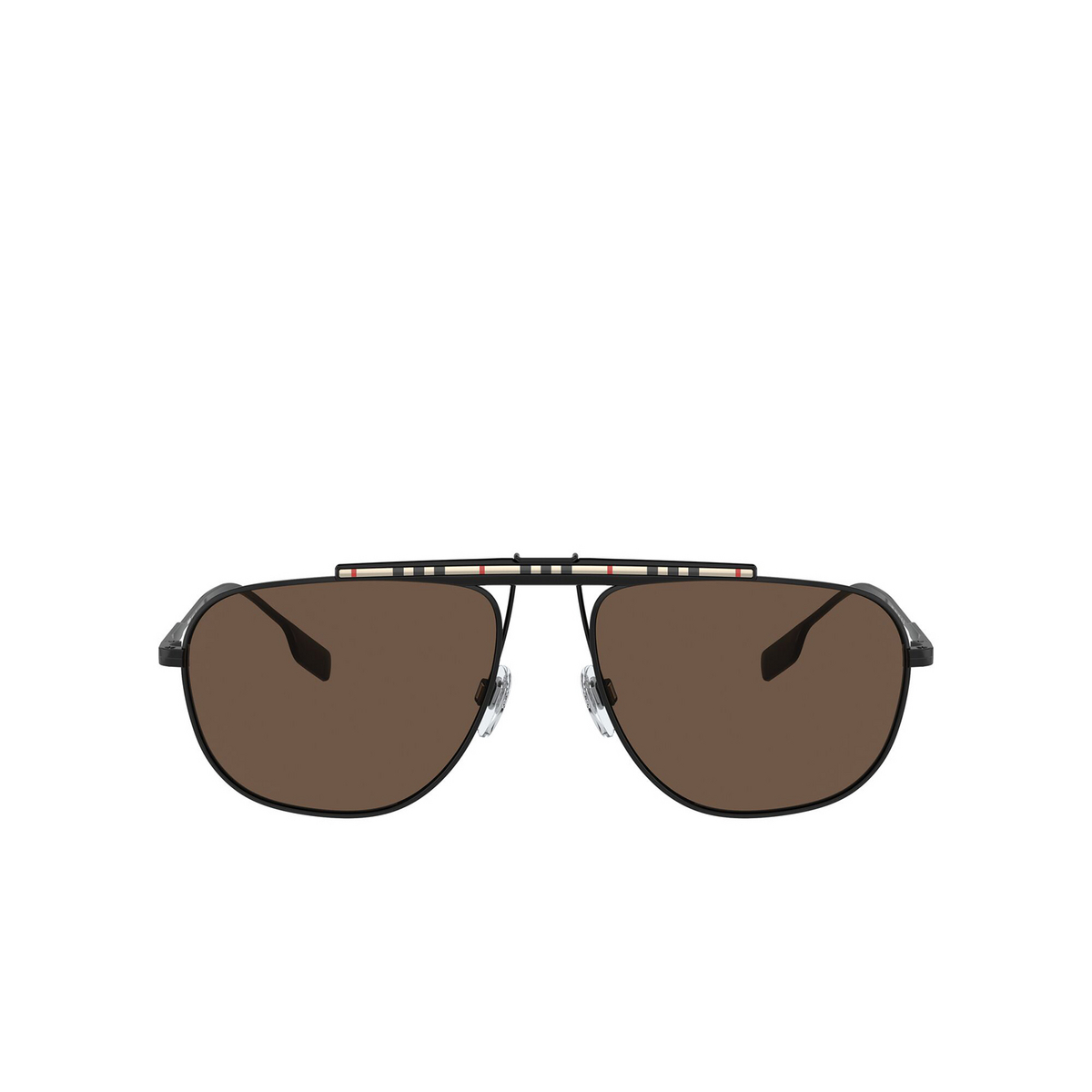 Burberry® Aviator Sunglasses: Dean BE3121 color Black 100173 - front view.