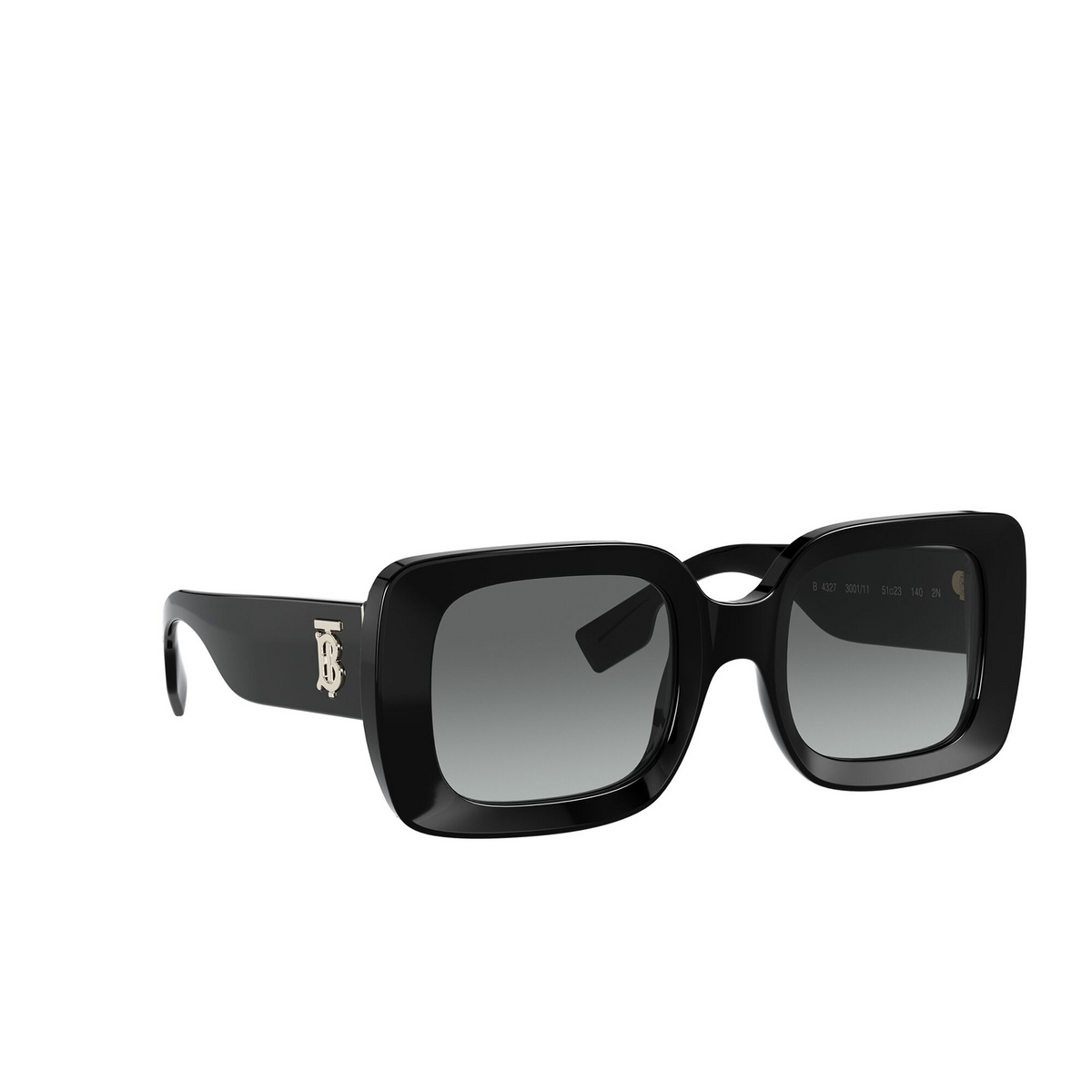 Burberry DELILAH Sunglasses 300111 Black - three-quarters view