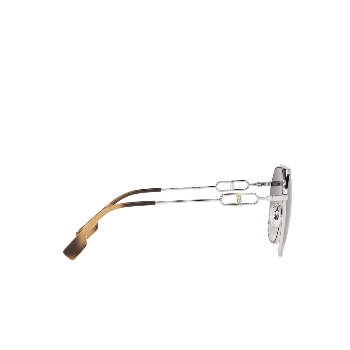 Burberry® Square Sunglasses: Emma BE3124 color Silver 1005G9 - product thumbnail 3/3.