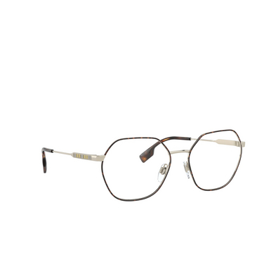 Burberry ERIN Eyeglasses 1312 light gold / dark havana - three-quarters view