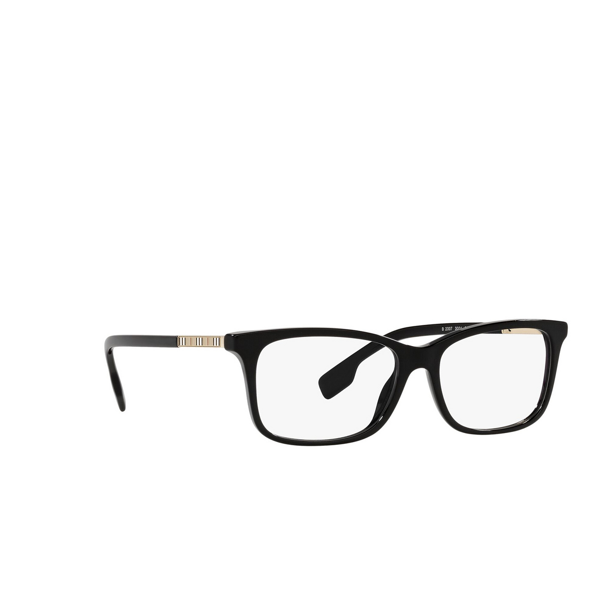 Burberry FLEET Eyeglasses 3001 Black - three-quarters view