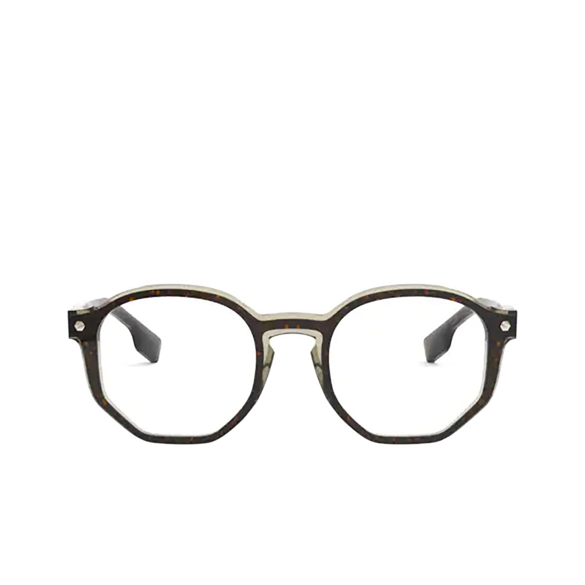 Burberry HOGARTH Eyeglasses 3660 Top Havana on Grey Transparent - front view