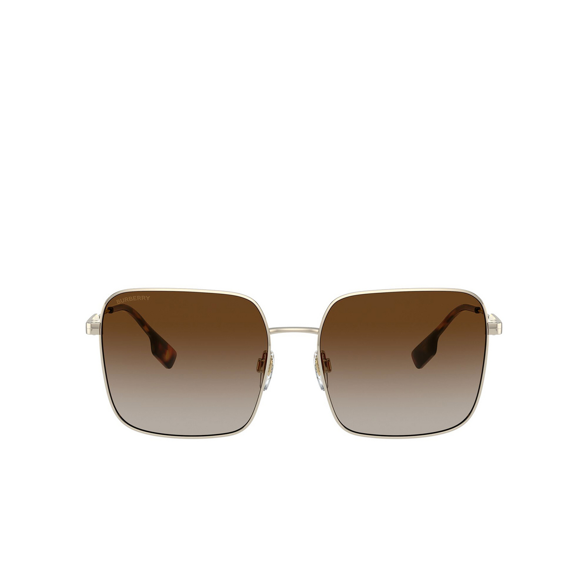 Burberry® Square Sunglasses: Jude BE3119 color Light Gold 110913 - front view.