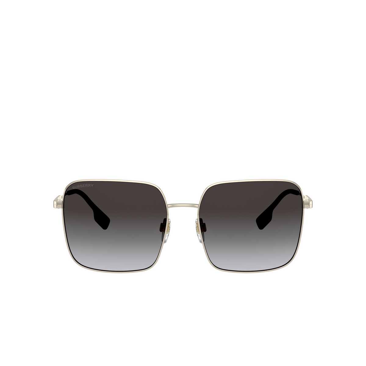 Burberry® Square Sunglasses: Jude BE3119 color Light Gold 11098G - front view.