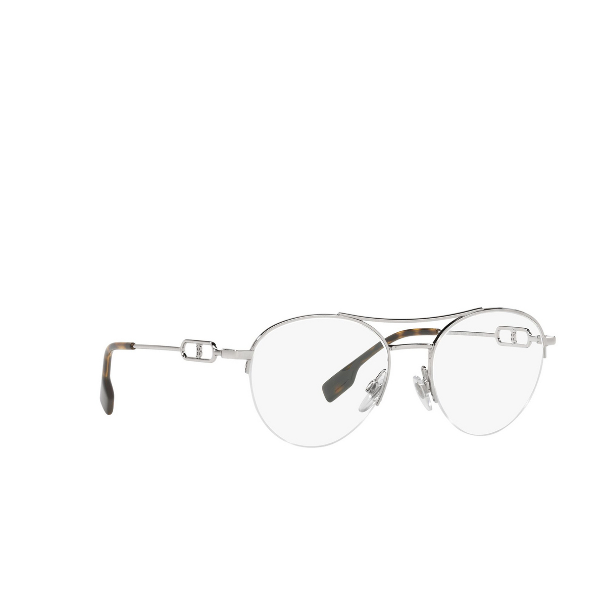Burberry MARTHA Eyeglasses 1005 Silver - three-quarters view