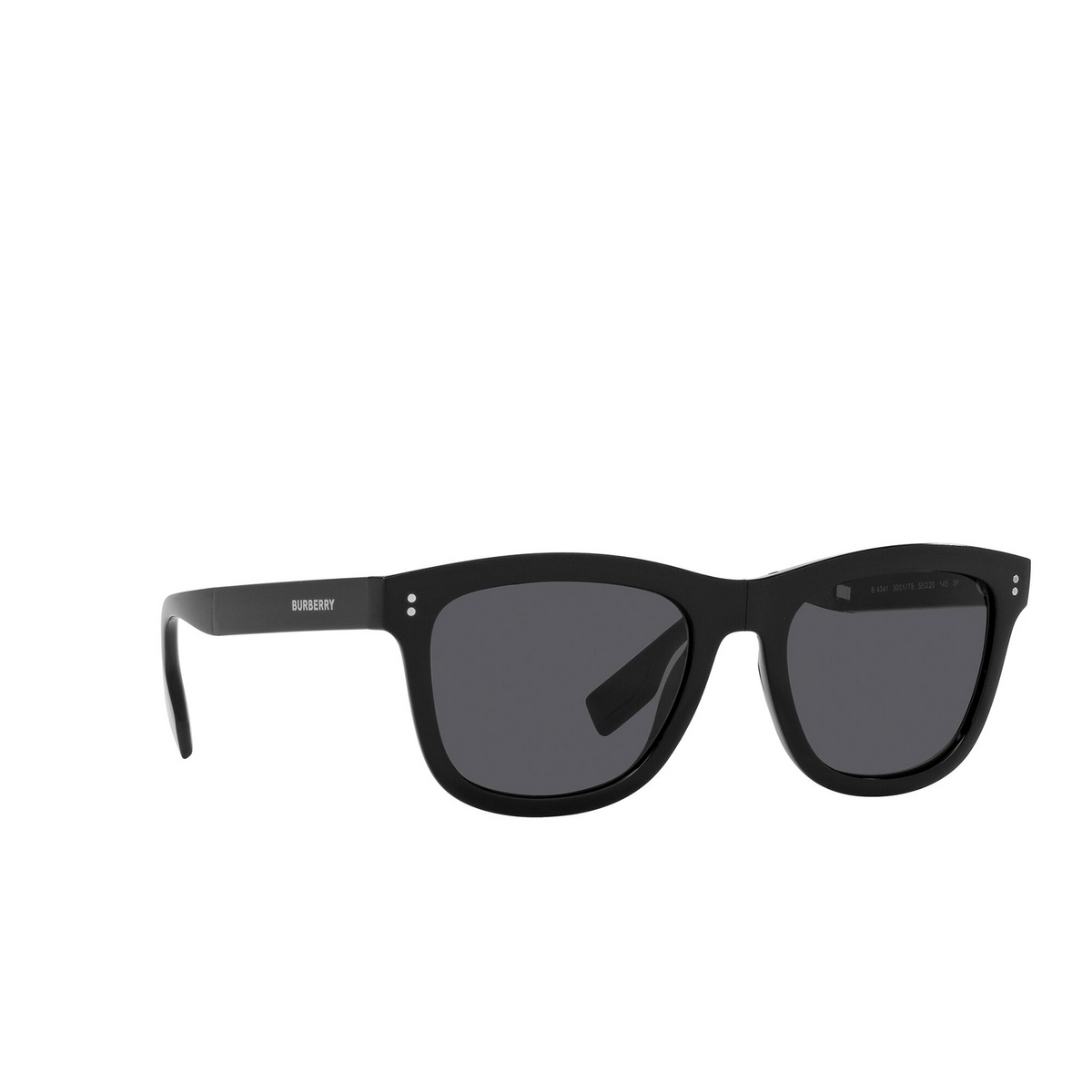 Burberry MILLER Sunglasses 3001T8 Black - three-quarters view