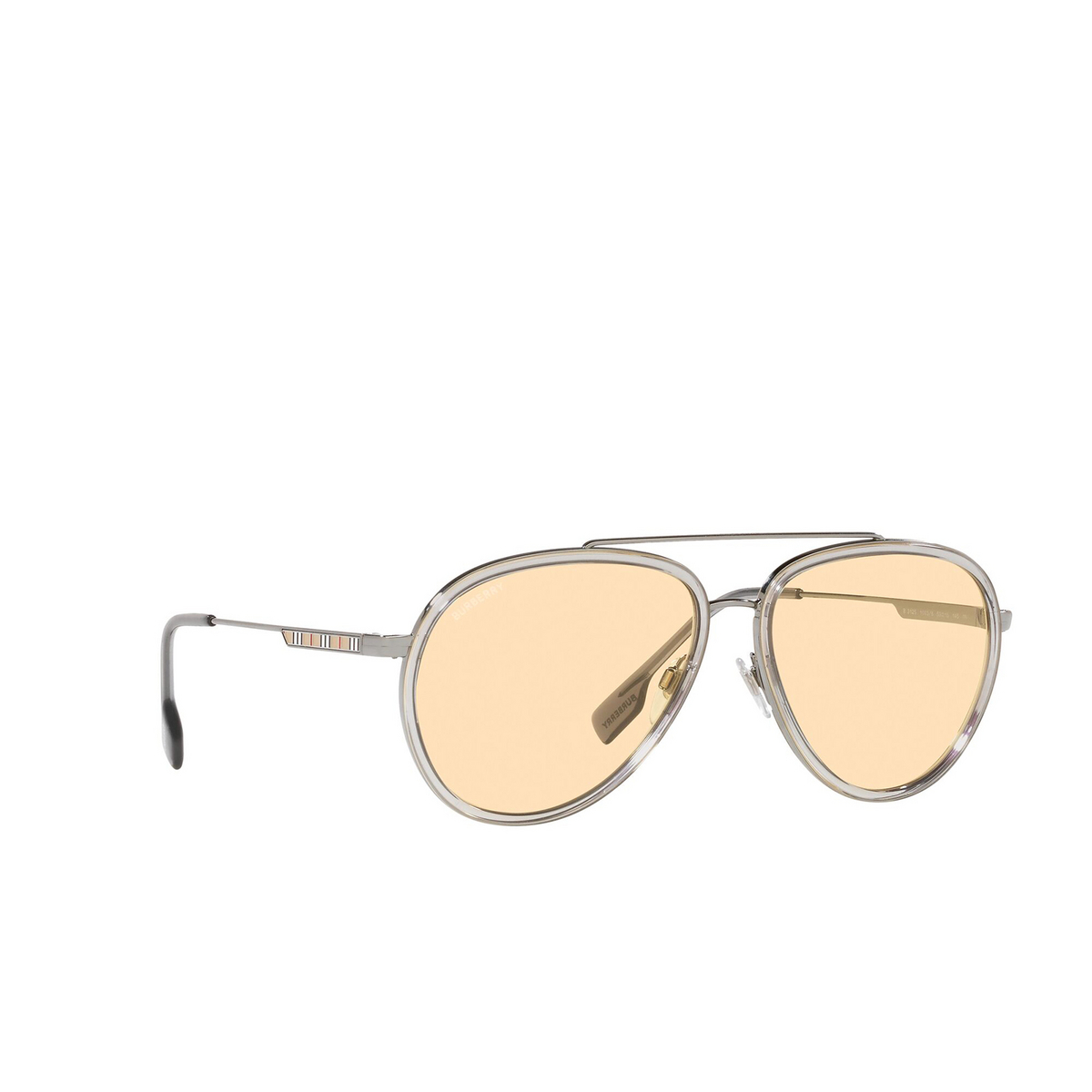 Burberry OLIVER Sunglasses 1003/8 Gunmetal - three-quarters view